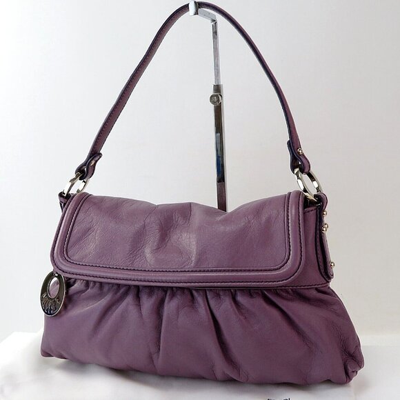 FENDI Purple Leather Borsa Chef Hand Bag - Picture 1 of 14